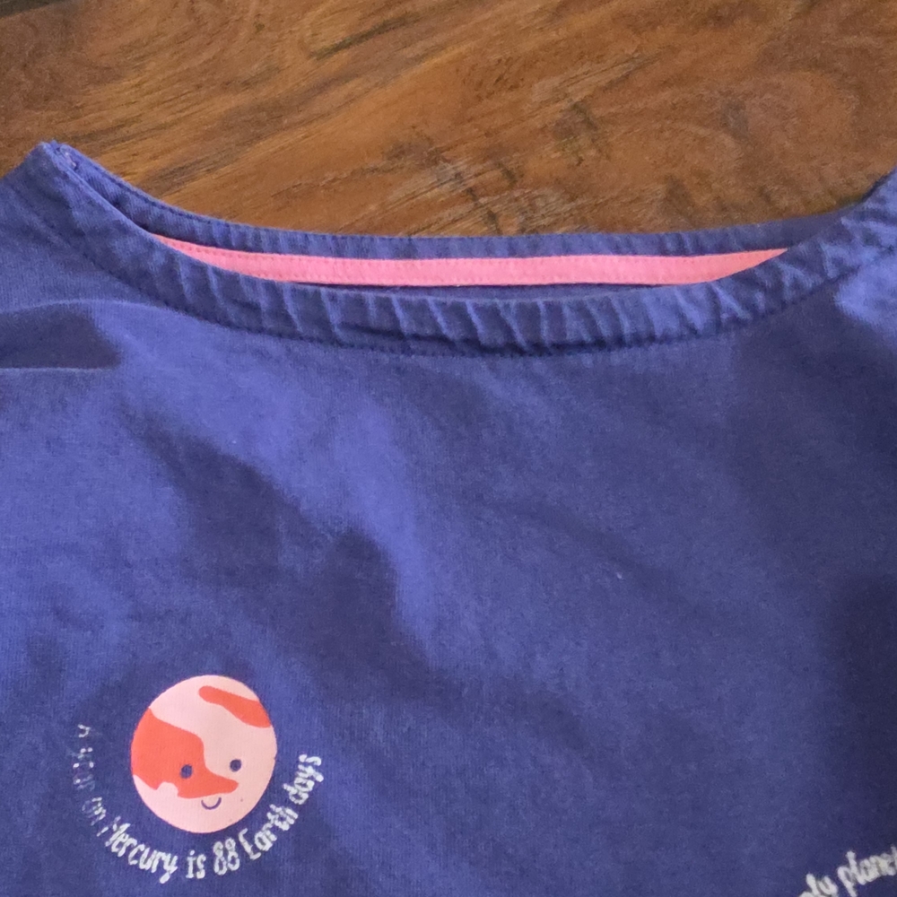 Mini Boden Blue Dress with Colorful Planet Design - Picture 5 of 10